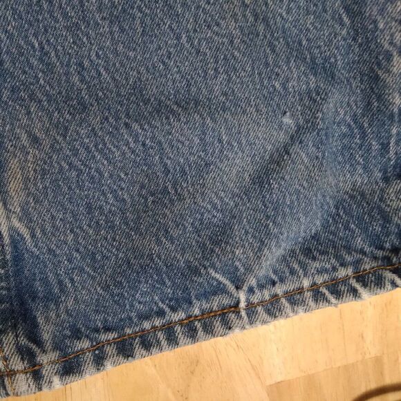 Vintage Levi's 501 Button Fly Blue Denim Jeans 40x36 - Picture 6 of 9